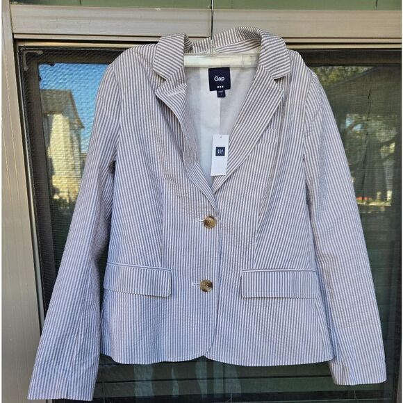 Gap Striped 2 Button Blazer NWT Sz 1 - Picture 5 of 15